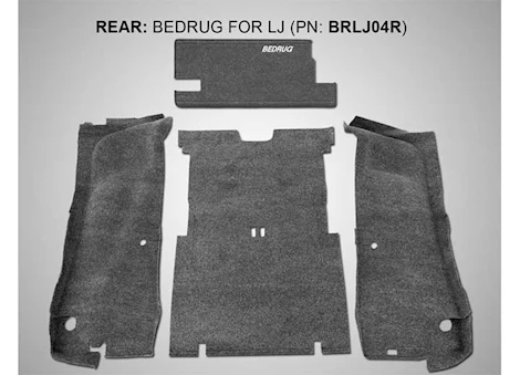 BedRug 04-06 wrangler lj unlimited 4pc rear cargo kit gray bedrug includes tailgate & tub liner Main Image