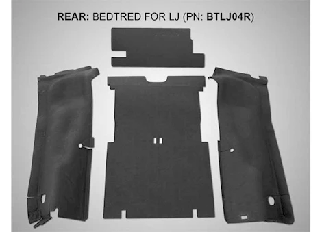 BedRug 04-06 wrangler unlimited 5pc rear composite cargo kit gray bedtred (includes tailgate & tub liner) Main Image