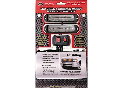 Wolo Manufacturing Corp. Led grill & surface mount warning light- amber Main Image