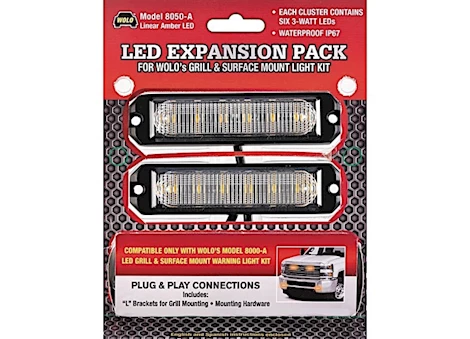 Wolo Manufacturing Corp. LED GRILL & SURFACE MOUNT EXPANSION PACK AMBER