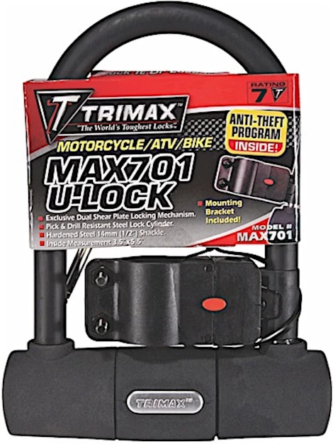 Trimax Locks MAX-SECURITY 3.5IN X 5.5IN U-SHACKLE LOCK W/ 15MM SHACKLE